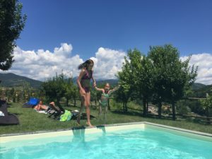 Andra veckan åkte vi vidare och bodde i ett jättefint hus, med egen pool!🏊🏻